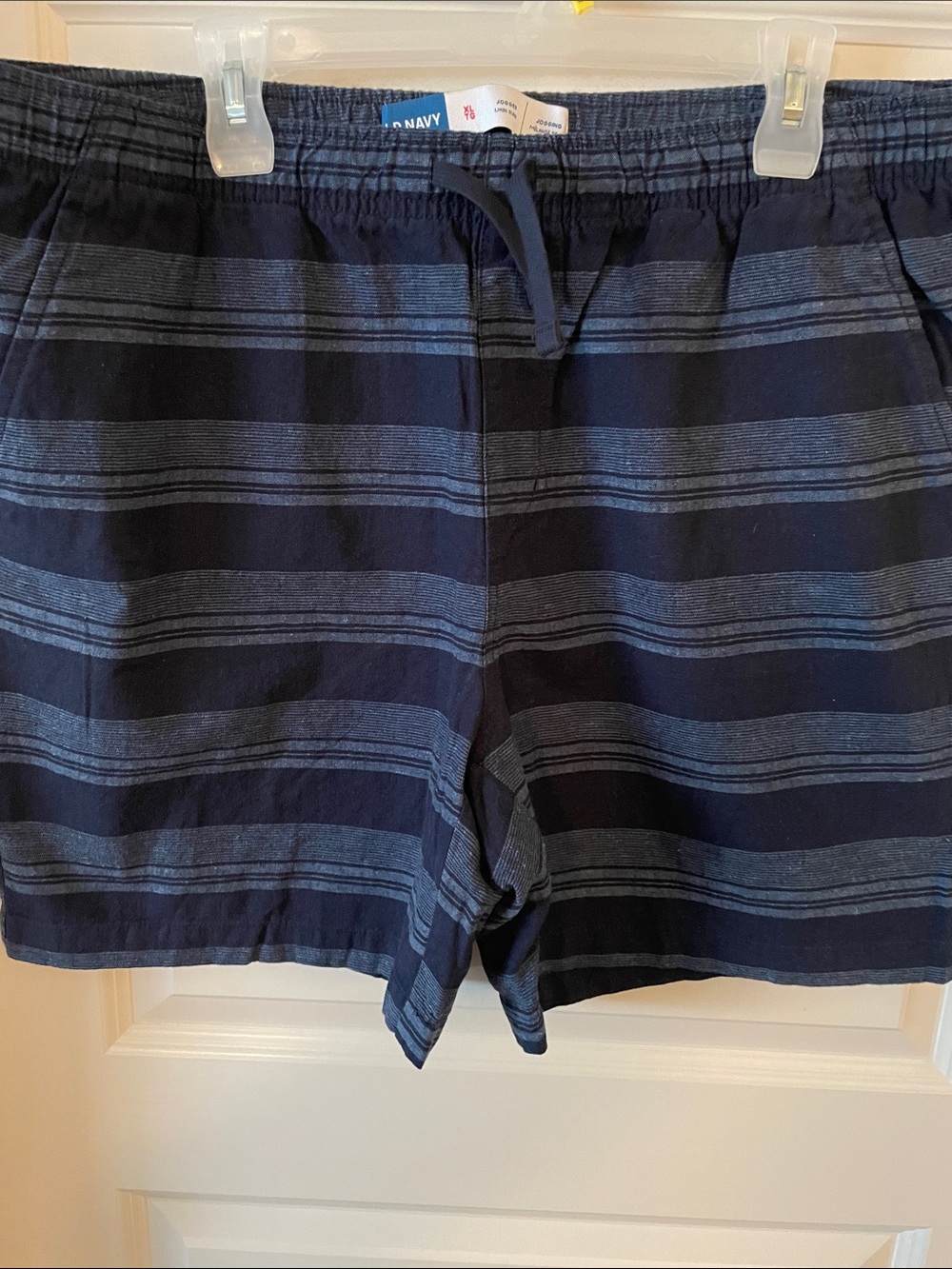 Old Navy Navy and Light Blue Striped Athletic Shorts